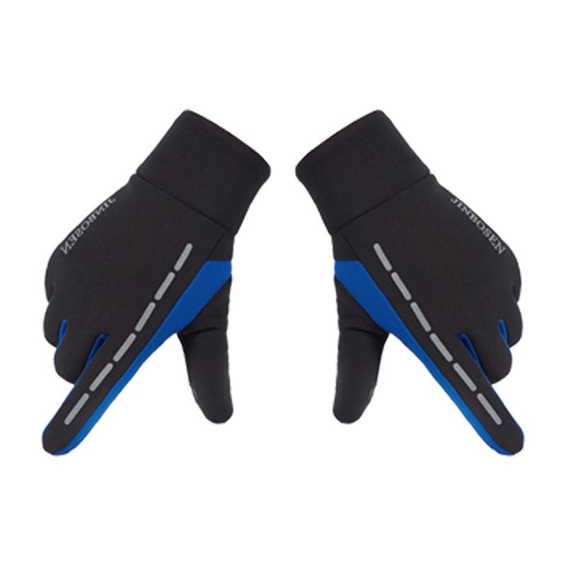 Guantes de viaje antideslizantes con pantalla táctil para deportes al aire libre, guantes reflectantes finos de terciopelo para correr, originales