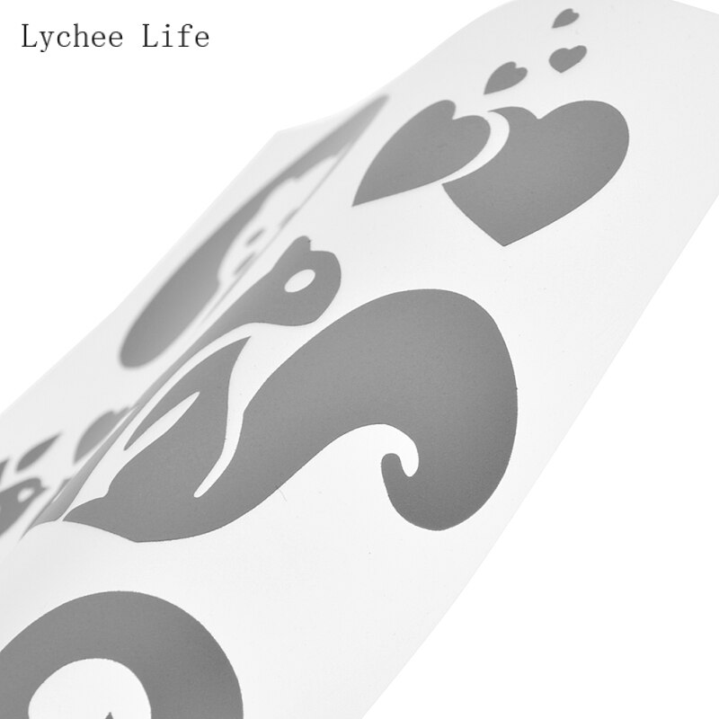 Lychee life  a5 reflekterende klisterbånd vinyl ark jern på stof til beklædning diy sy tilbehør