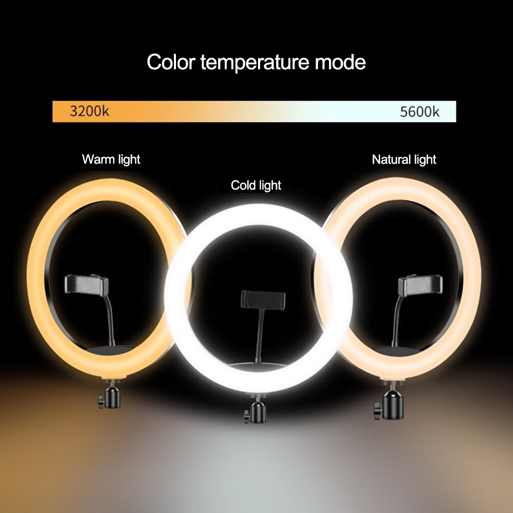 RGB LED Ring Licht Telefon Halfter Fotografie Füllen Licht 2 durchmessern können ausgewählt werden 1,6 M Stativ Dimmbare Fernbedienung Für foto Video