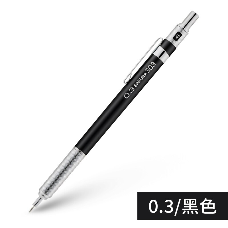 SAKURA-lápiz automático para dibujo de flores de cerezo, 1 unidad, XS-305, 0,3/0,5mm, de plomo continuo: 0.3 Black