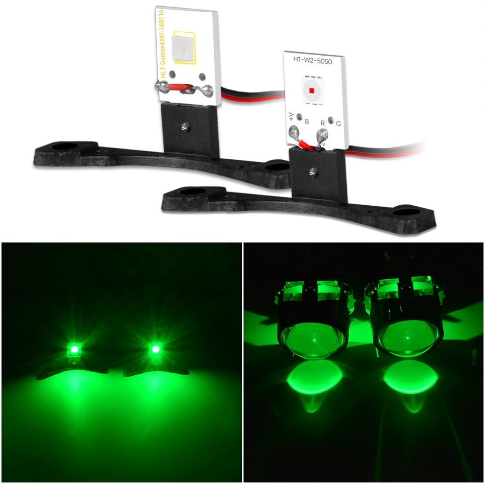 RACBOX LED Devil Eyes Demon Eye For Headlight Projector Lens DIY Red Blue Green DRL Car Retrofit Styling