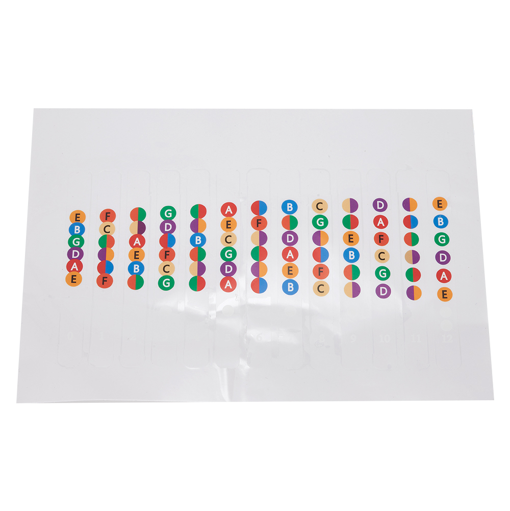 Guitar Fretboard Stickers Scales Notes Fret Decals Beginner Learning Labels Sticker Acoustic Electric Guitars Accessories Parts: WHITE