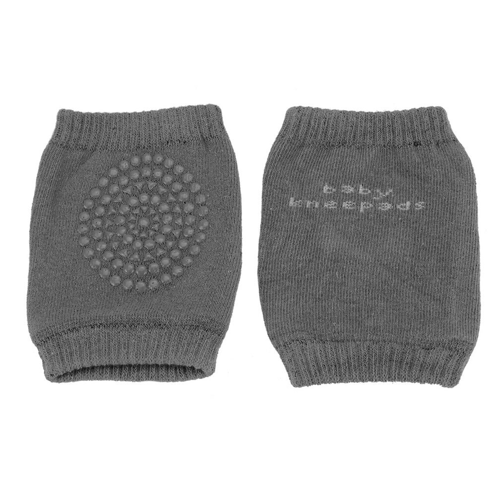 Een Paar Baby Knie Pads Comfortabele Kids Veiligheid Ademend Kruipen Elleboog Knie Beschermende Pad Warmers Voor Baby Peuters: Dark gray