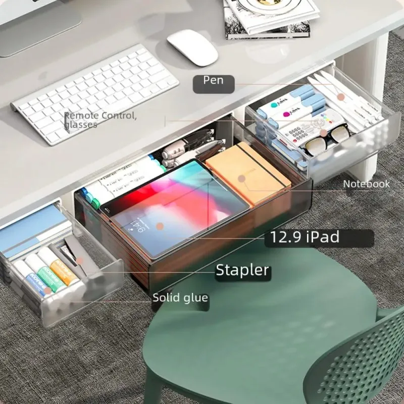 Under Desk Table Drawer Storage Organizer Slide Out Desk Drawers Hidden Desktop Organizer Attachable Pencil Storage Tray