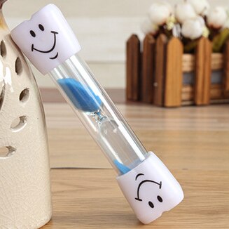 Children Kids Hourglass Toothbrush Timer 3 Minute Smiling Face For Cooking Sandy Clock Brushing-Teeth Sands Timer Sandglass: Blue