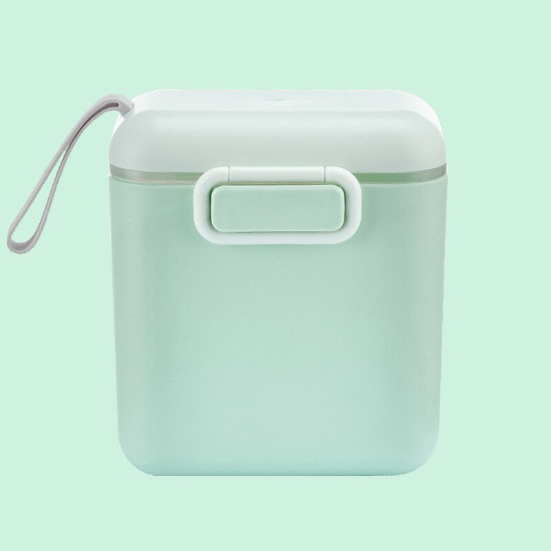Draagbare Babyvoeding Opbergdoos Bpa-vrij Babyvoeding Feeder Baby Melkpoeder Doos Peuter Snacks Container voeden Lepel: ROPE-GREEN-L