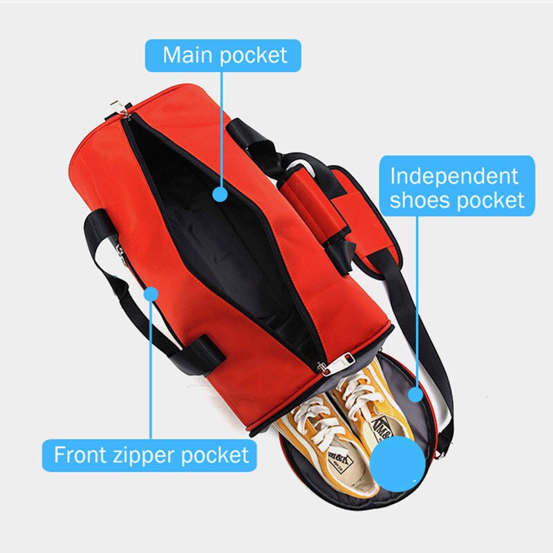 Heren reistas schoudertas tonvorm unisex hoge capaciteit reistas casual nylon handtassen hand reizen fitness tassen  xa813wb