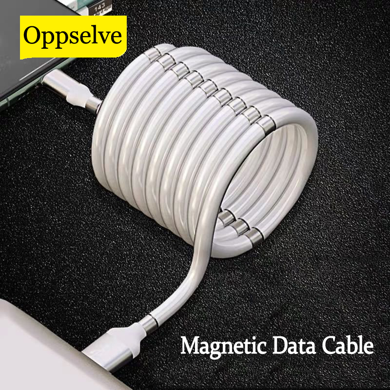 Magic Rope Magnetic 5A Data Cable Micro USB Type C Superfast Charging Cord For Huawei P50 Lite Samsung S21 Xiaomi Mi USB-C Wire