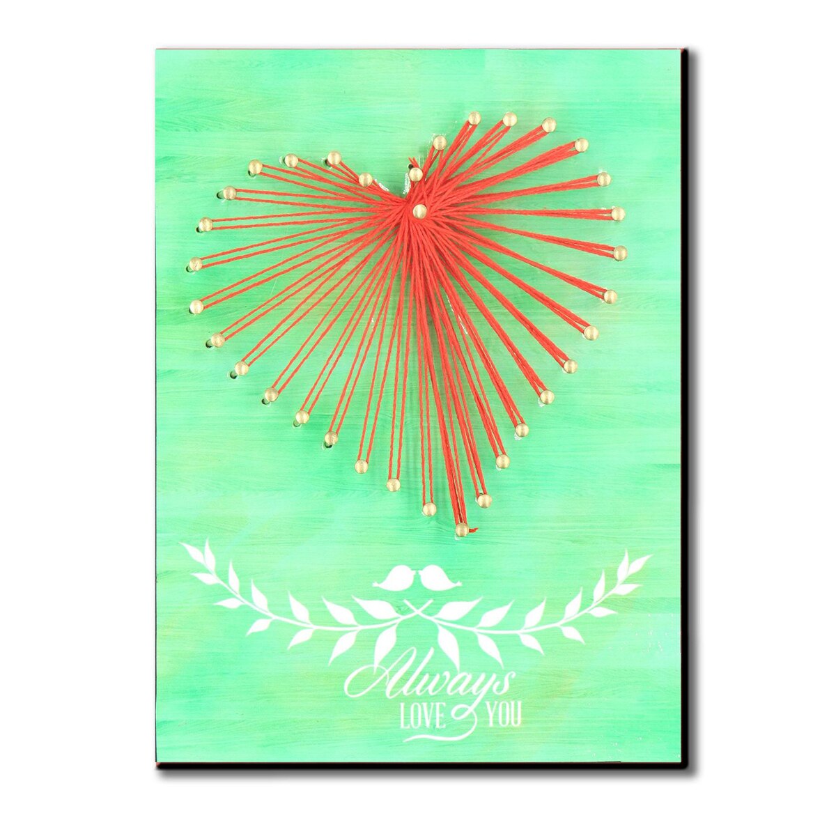 Love Heart String Art Op Board String Schilderen Voor Thuis Diy Ambachtelijke Nagels String Art Kit: green