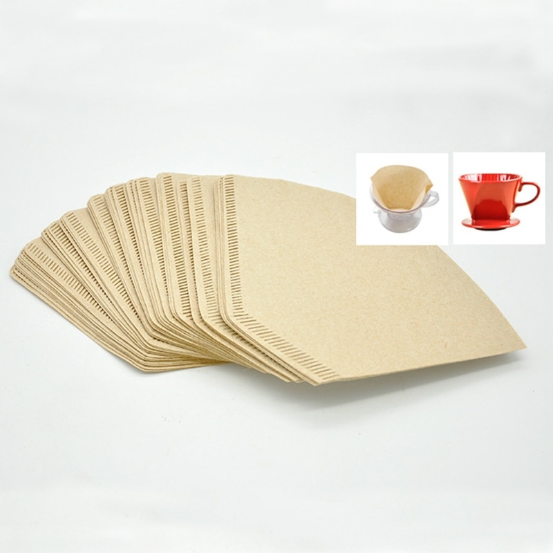 101 102 4.5Cm 5.0Cm 40 Pcs &quot;V&quot; Vorm Koffiekopje Filter Papier Espressomachine Mokka Pot zeef Vel