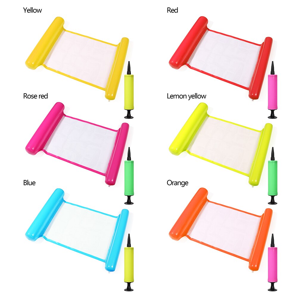 1SET Summer Amusement Inflatable Pool Floats Water Hammock Relax Swimming Floating Chair Beach Pool Accessories With Air Pump