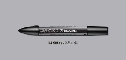 Marcador gráfico Winsor & Newton ProMarker de doble punta gris y negro: Ice Grey 3