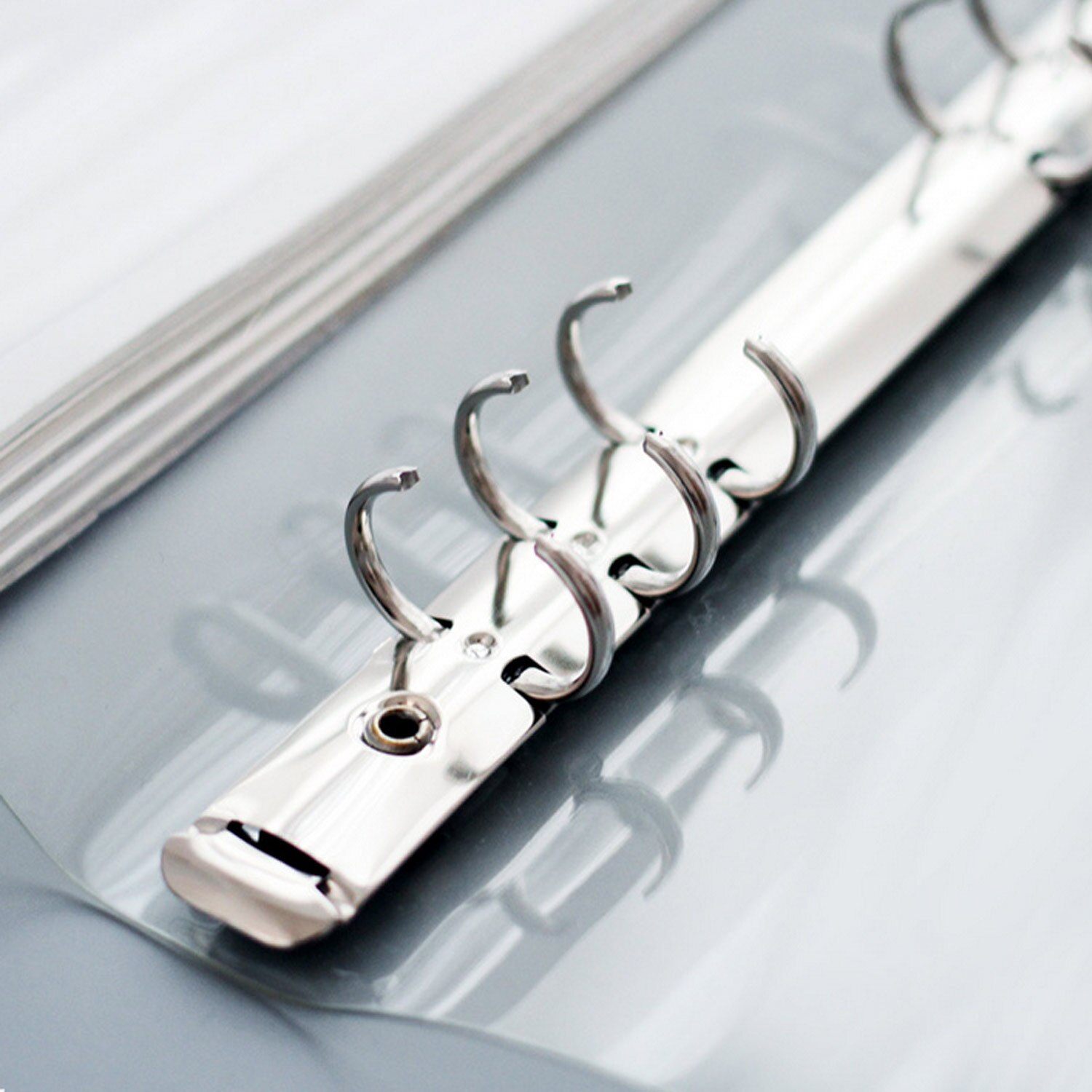 A5 Transparante Ringband 6 Ronde Ring Zachte Pvc Bindmiddel Losbladige Notebook Cover Map Protector Met Drukknoop