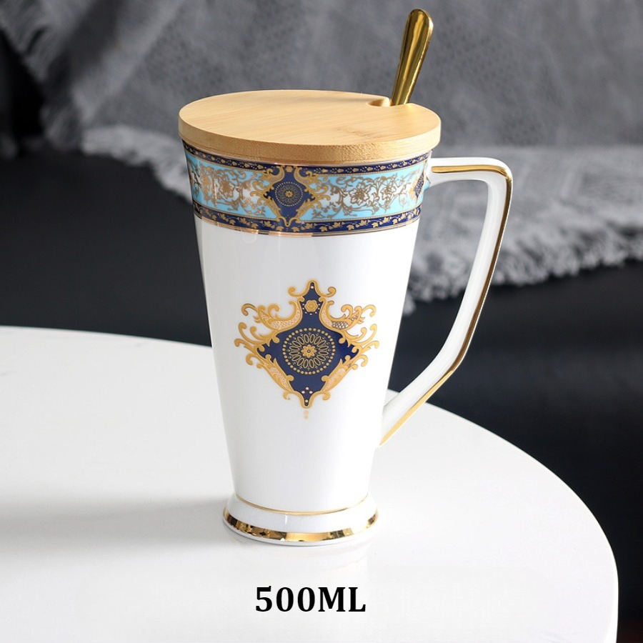 impostato di tazze da caffè e piattini per tazze da caffè in porcellana di lusso in stile britannico Piatto in ceramica barocca impostato di tazze da tè pomeridiano retrò Miglior regalo: Borgogna