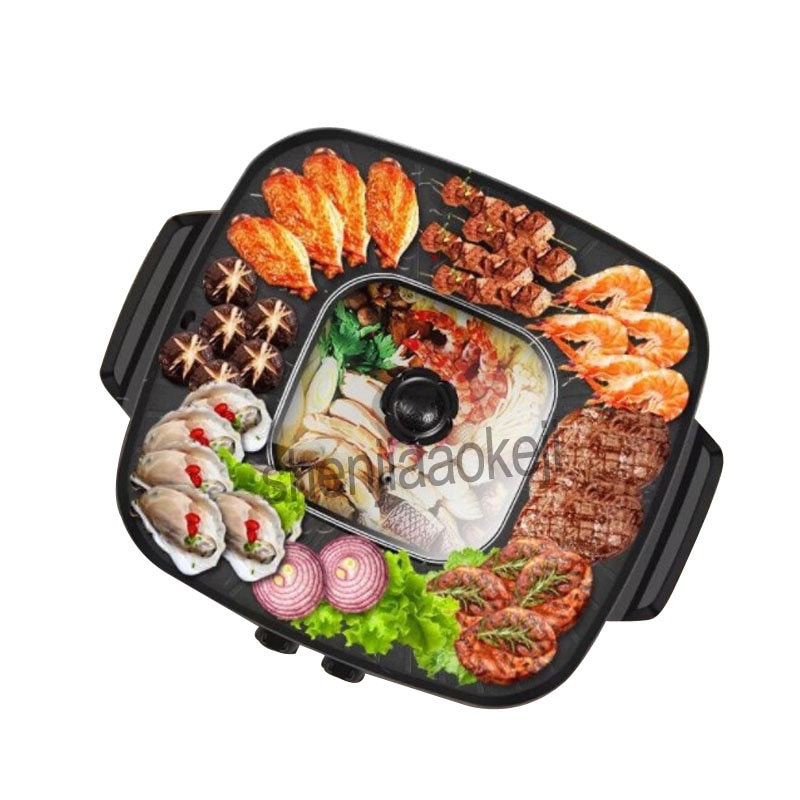 Commercial pot + barbecue One-piece pot smokeless ... – Grandado