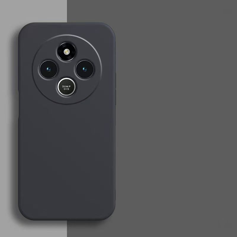 Hülle für xiaomi redmi 14c, 4g quadratische liquid silikon-handyhülle für xiaomi 14c 14r: Bauchmuskeln / Schwarz