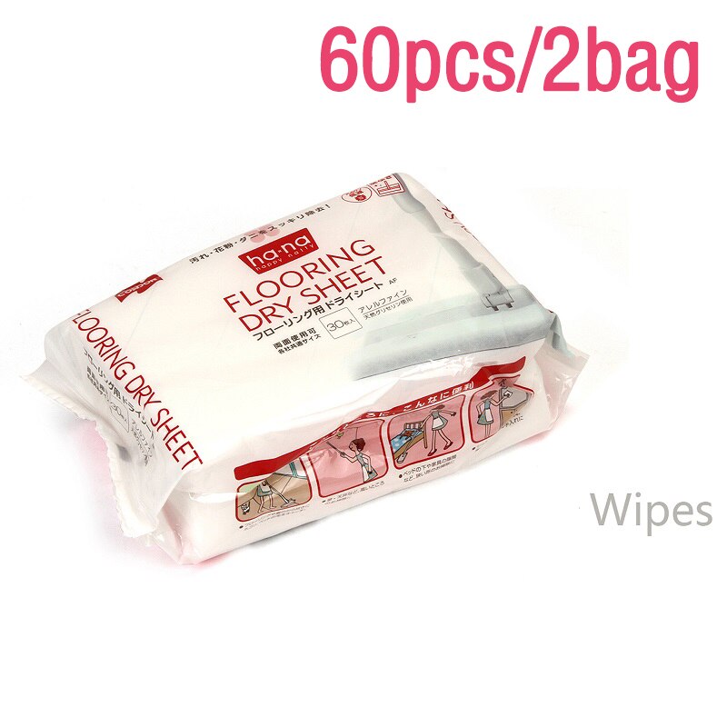 Serpillière de sol jetable avec lingettes humides ou sèches, pour le nettoyage des sols, anti-poussière: DRY SHEET (2 bag)