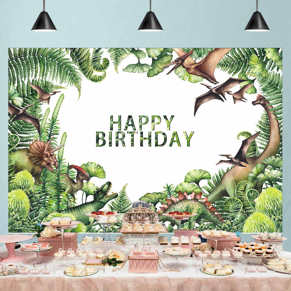 World Dinosaur Party Background for Photo Photography Backdrop Newborn Happy Birthday Theme Decoration