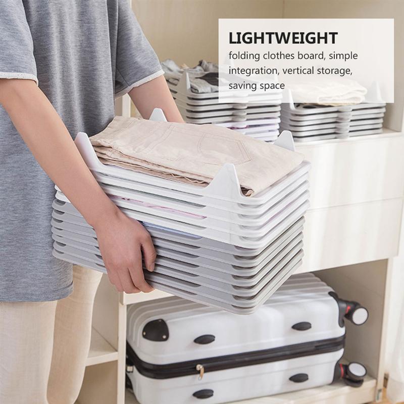5pcs Fast Clothes Folding Boar Lazy Folding Clothes Organize T Shirt Folder Board Clothing Dividers Stackable Folding Board