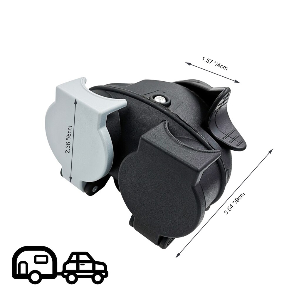 13 Pin To 7 Pin Double-head Connector RV Trailer Power Connector Plug Socket Connector