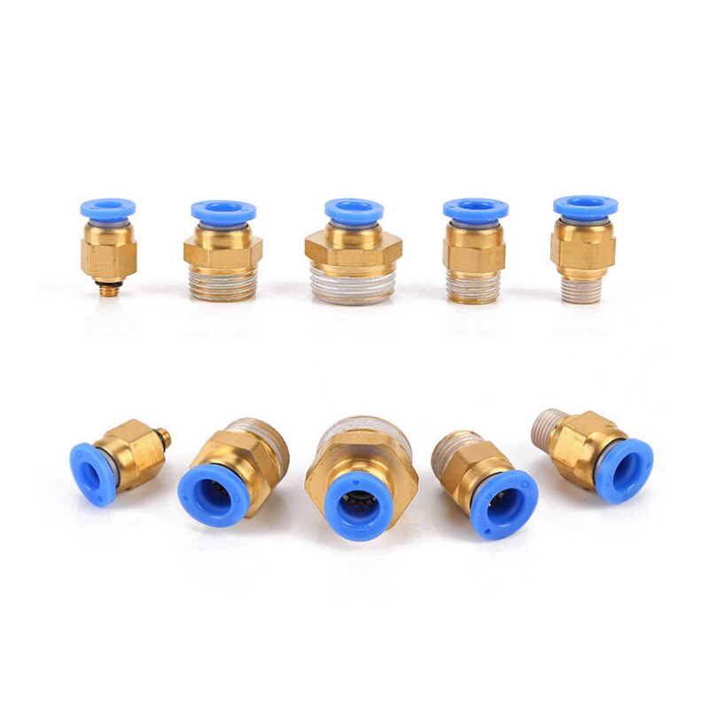 50 stk/en masse pneumatisk kobling luftkobling hurtigkobling  pc4-m5/4-01/6-01/6-02 1/8 " 1/4 " 3/8 " 1/2 " utvendig gjenge
