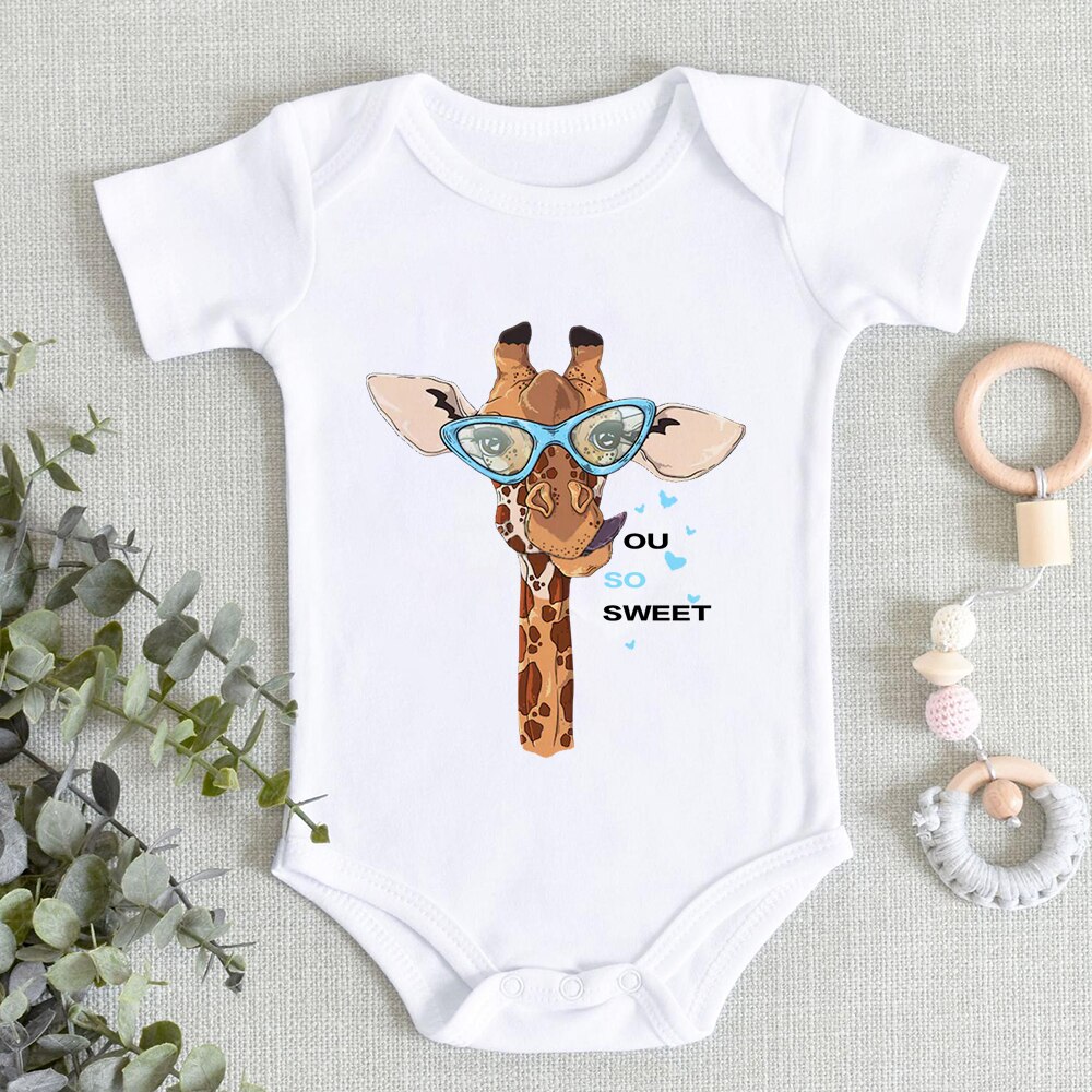 Eine-Stück Neugeborenen Karosserie Ropa De Debe Hipster Grafik Kleinkind Overall Giraffe 0-24M Neue Baby mädchen Jungen Kleidung