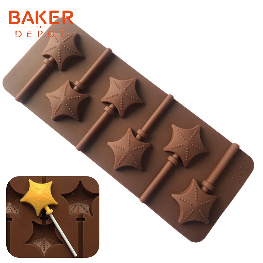 Bager depot silikone slikkepinde form til slik chokolade rund kage dekoration form bjørn slikkepinde forme til bagegrej: Cdy -038