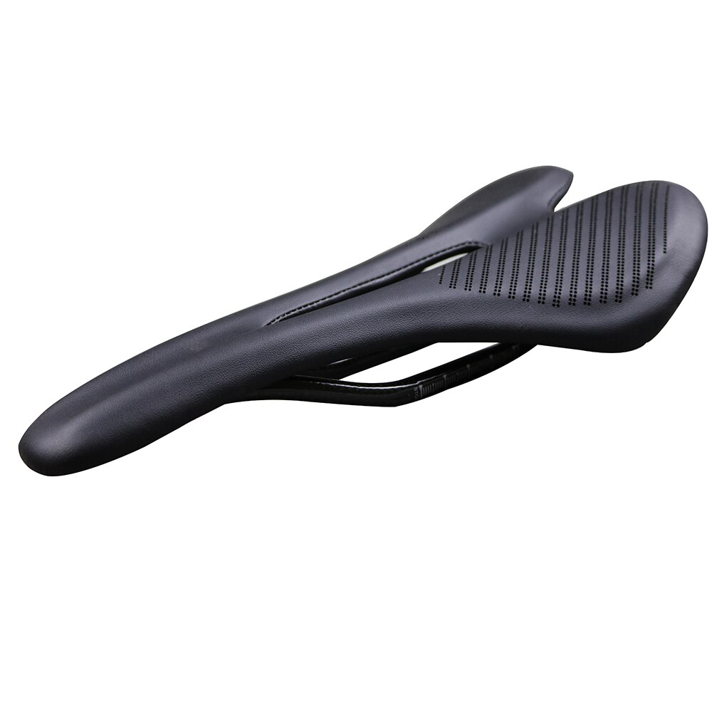 Sillín de fibra de carbono para bicicleta de carretera, asiento de cuero superligero, almohadillas de Material de carbono 3k T700: glossy