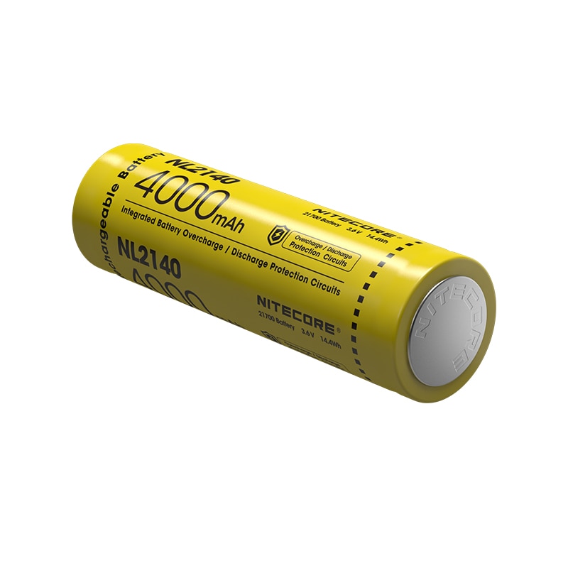 Nitecore 21700 li- jon uppladdningsbart batteri  nl2140 4000 mah 3.7v / 14.4wh intern säkerhetsficklampa batteri