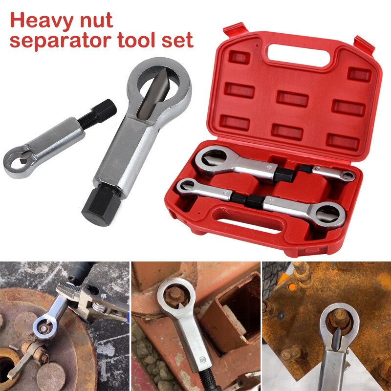Heavy-Duty Nuts Splitter Tools Set Nut Breaker Tool Durable Portable JA55