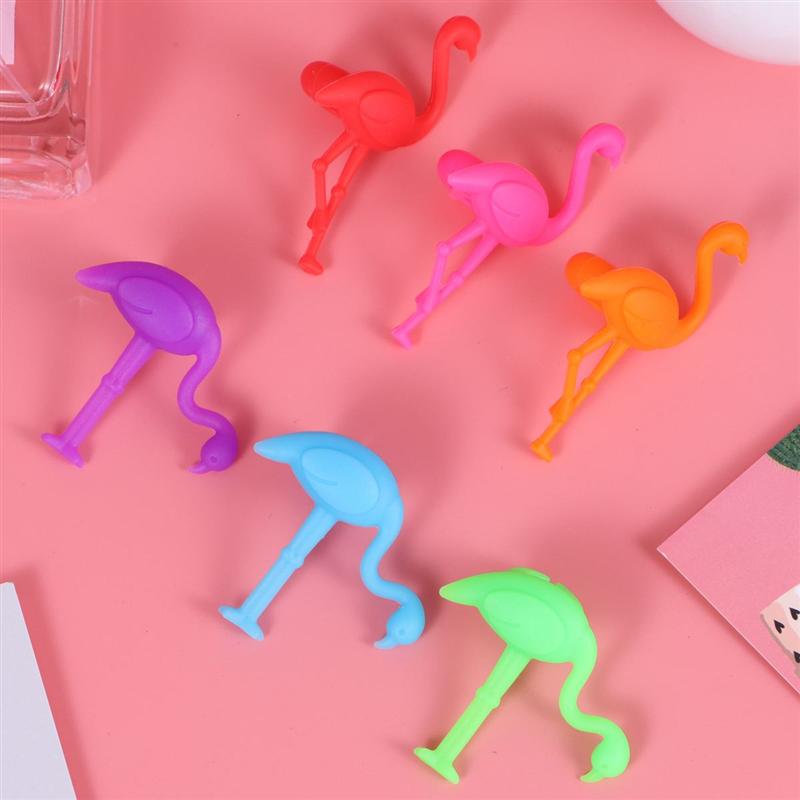 12 stk vinglass markør flamingo drikkebeger identifikasjonsetiketter etiketter skilt til fest hjemme bankett bar