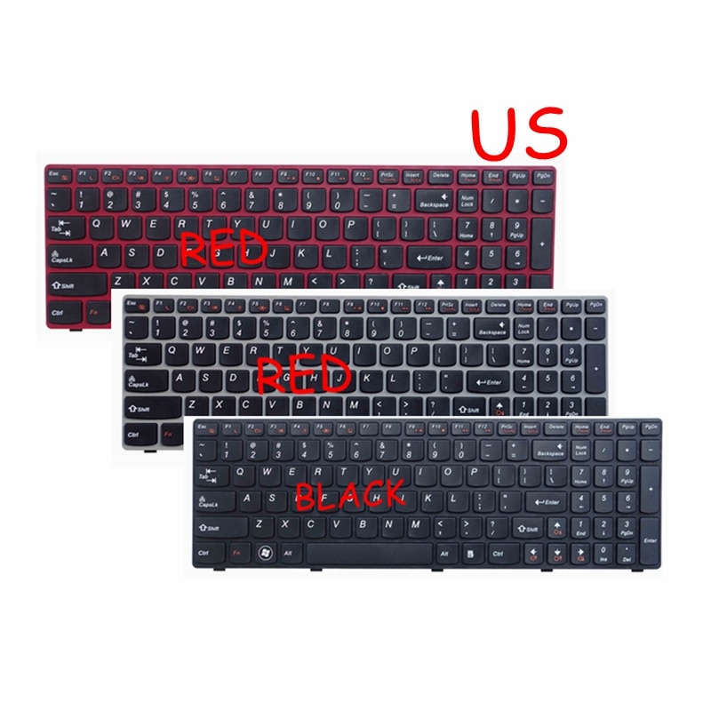 Teclado Inglés Americano para Lenovo G580 Z580 G580A V580A Z580A G580AH G580AM G580G G585 G585A G585AR B580 G590,