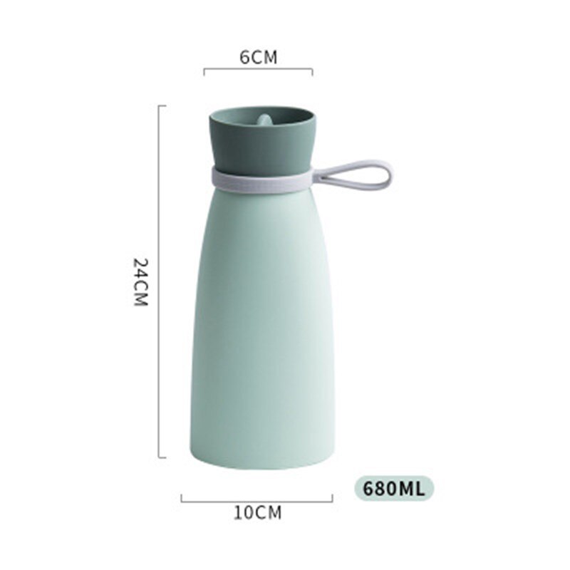Bolsa de mano de silicona para calentar agua JO LIFE, portátil para calentar macarrón en microondas, bolsas de agua para pies: Green-M