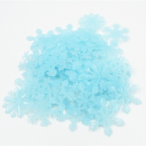 50 stücke Leuchtende Schneeflocken Zauberstab Aufkleber Winter Gefrorene Party DIY Ornamente Weihnachten Dekorationen für Heimat Navidad Gefälschte Schnee Dekor: Blau