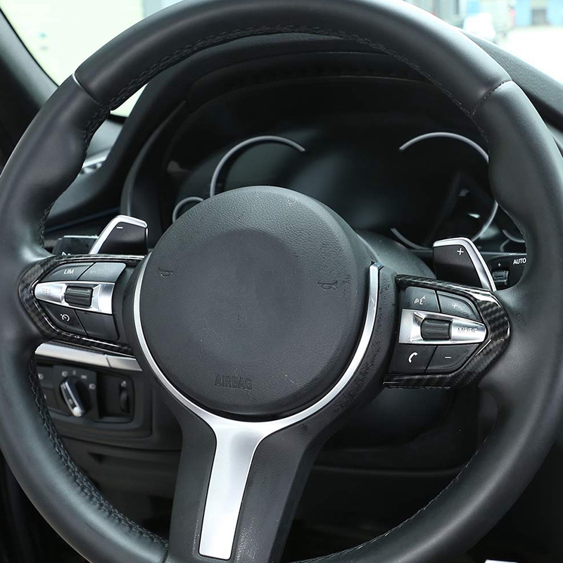 Auto Lenkrad Dekoration Rahmen Zubehör Abdeckung trimmen Kohlenstoff Faser Stil für BMW F20 F22 F21 F30 F32 X5 F15 x6 F16 M-Sport