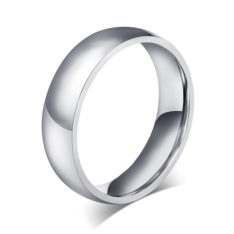 2/5/6/8mm piccolo Mini colore argento acciaio inossidabile anelli da donna semplici gioielli di moda formato usa 3 4 5 6 7 8 9 10 11 12