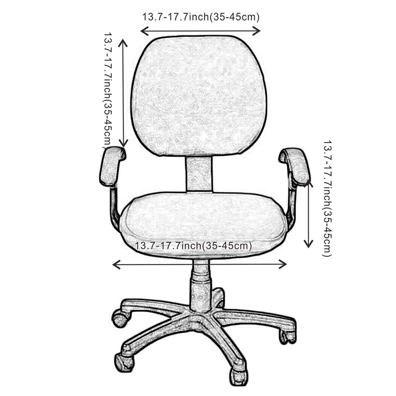 3 arten Material Büro Stuhl Abdeckung strecken Computer Stuhl Abdeckung Schreibtisch Stuhl Sitz und Zurück Abdeckungen Universal-
