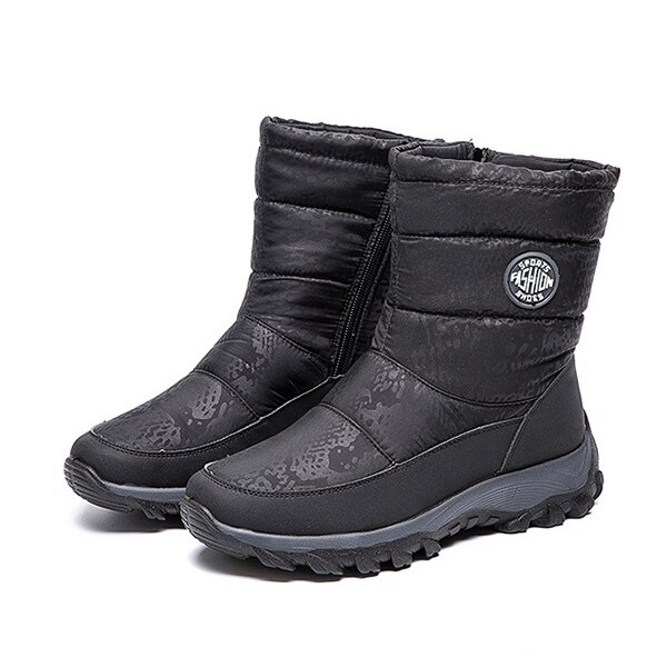 Yween dameslaarzen, waterdicht, dames winterschoenen, warme, zachte, antislip, gratis verzending, outdoorlaarzen voor dames: Zwart / 6.5