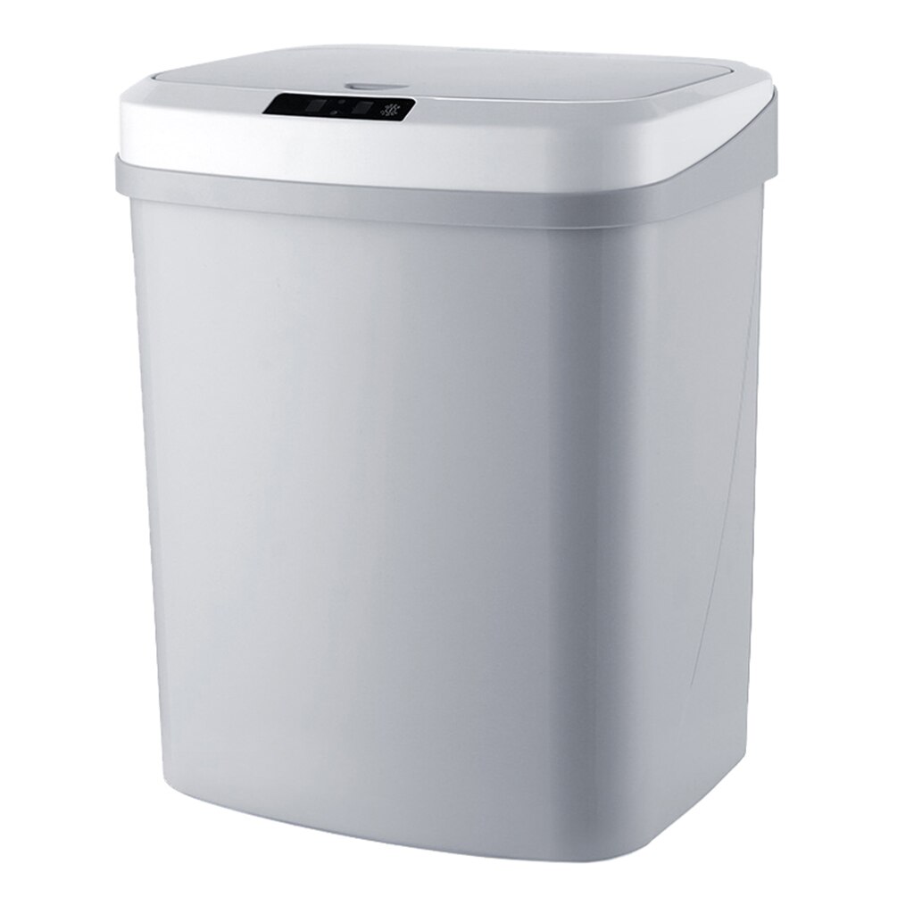 Automatisk sensor skraldespand skraldespand køkken stue badeværelse affaldskurv 15l: Grå 15l