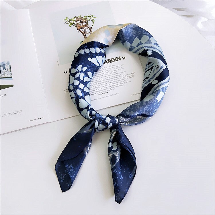 Femme hiukset solmio nauha kaula wear bandana naisten silkkihuivi print hijab huivi neliöpää tyylikäs nainen