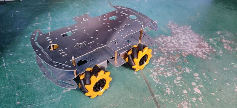 4WD Mecanum Robot Auto Slimme Auto Chassis Kit Load Capaciteit 10Kg 80Mm Omni Wielen Diy Robot Kit