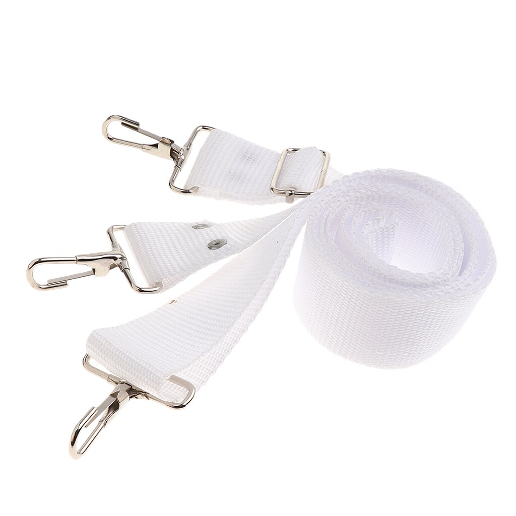 White Parade Marching Bass Drum Strap Nylon Belt For Percussion Accessories