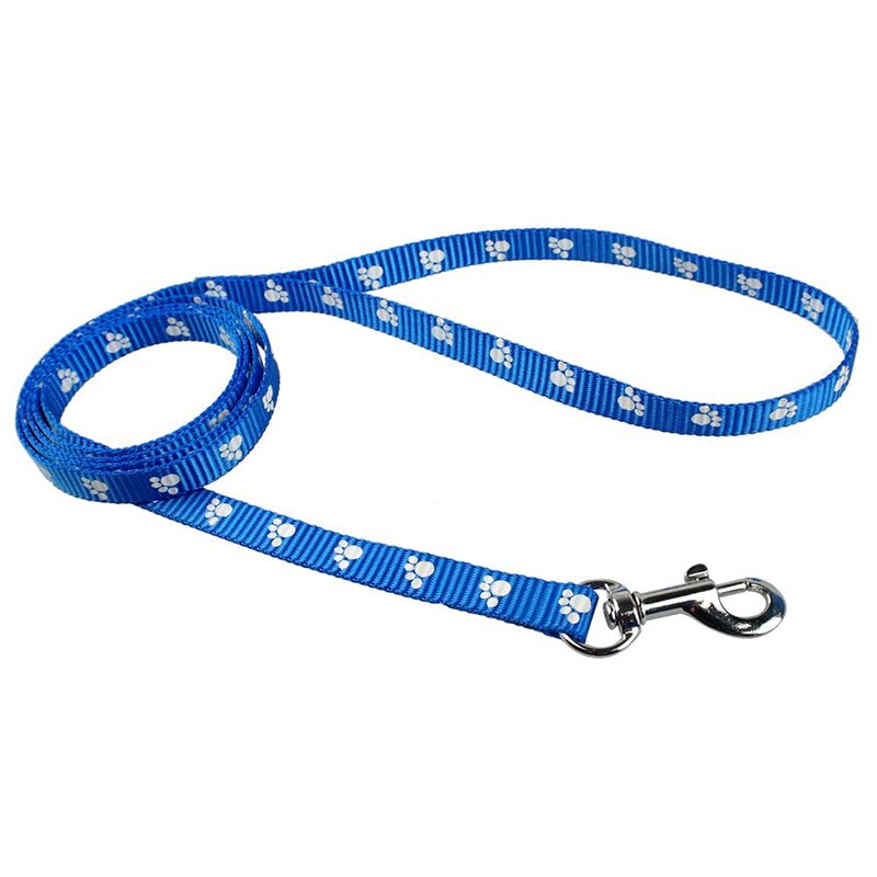 Nylon Print Pet Hondenlijn Duurzaam Kleurvastheid 1.2 Meter Lopen Op Riemen Voor Honden Kat sacar el perro een pasear 4 Kleur: Blue / M