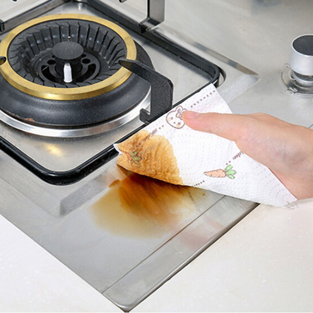 1 Roll Xmas Gedrukt Keuken Olie Adsorberen Papier Tissue Wegwerp Reiniging Handdoek Stofdoek Doek