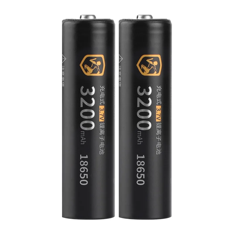 DLGPOWER 18650 battery 3.7V lithium battery 3200mAh Rechargeable Battery for Flashlight Toys Power tools Power bank Portable fan: Silver