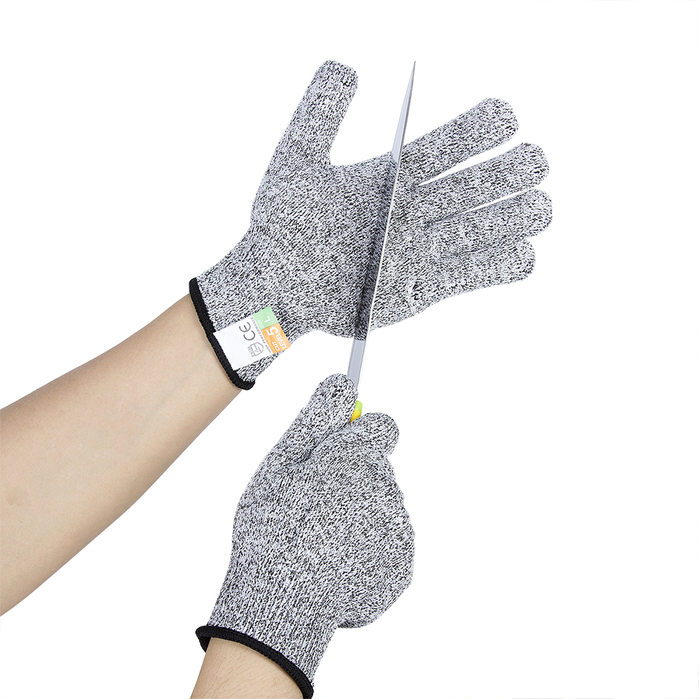 One pair Anti-cut Gloves Rotary cutter Level 5 Cut resistant Safety Protective Glove For Men Women M-XXL