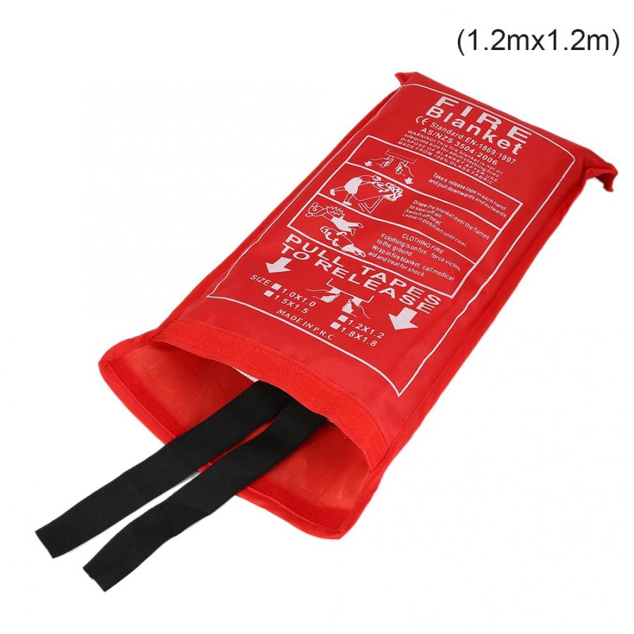 Fiberglass Emergency Fire Safety Blanket for Kitchen Camping Fireplace Grill Car Fiberglass Emergency Fire Blanket: 1.2mx1.2m