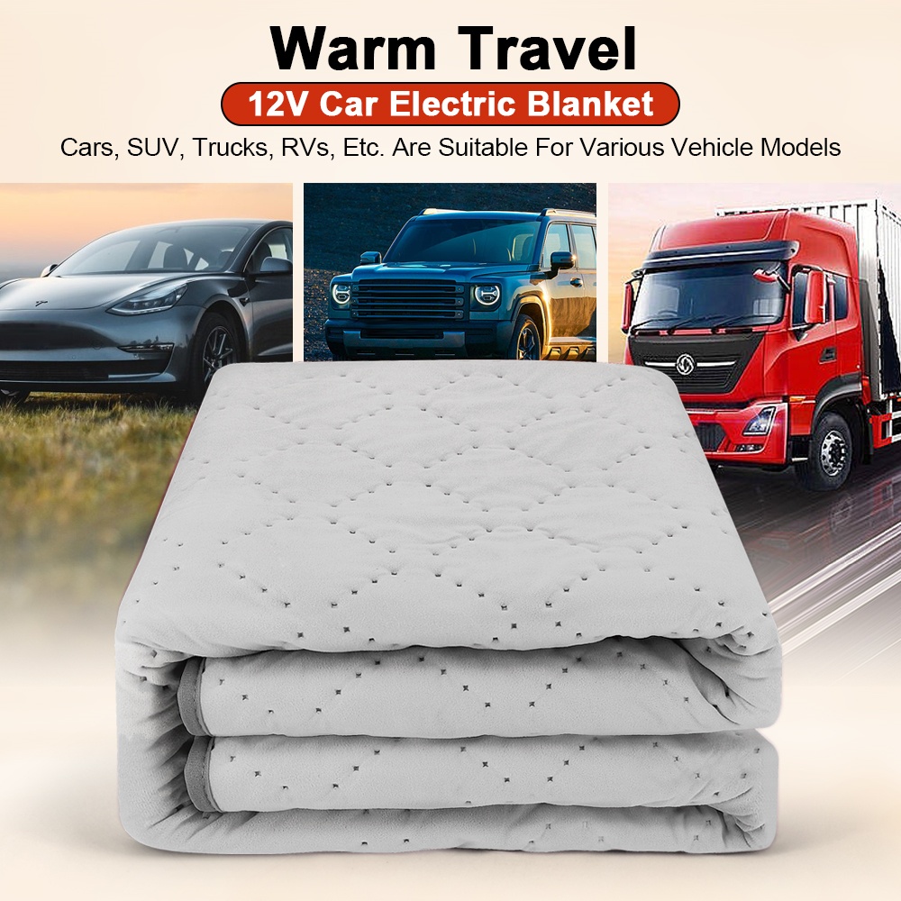 Coperte riscaldanti elettriche per auto 12V per camion da campeggio Veicoli fuoristrada Cuscinetti riscaldanti 120cmx150cm 70x180cm Riscaldatore per sedili per l'inverno