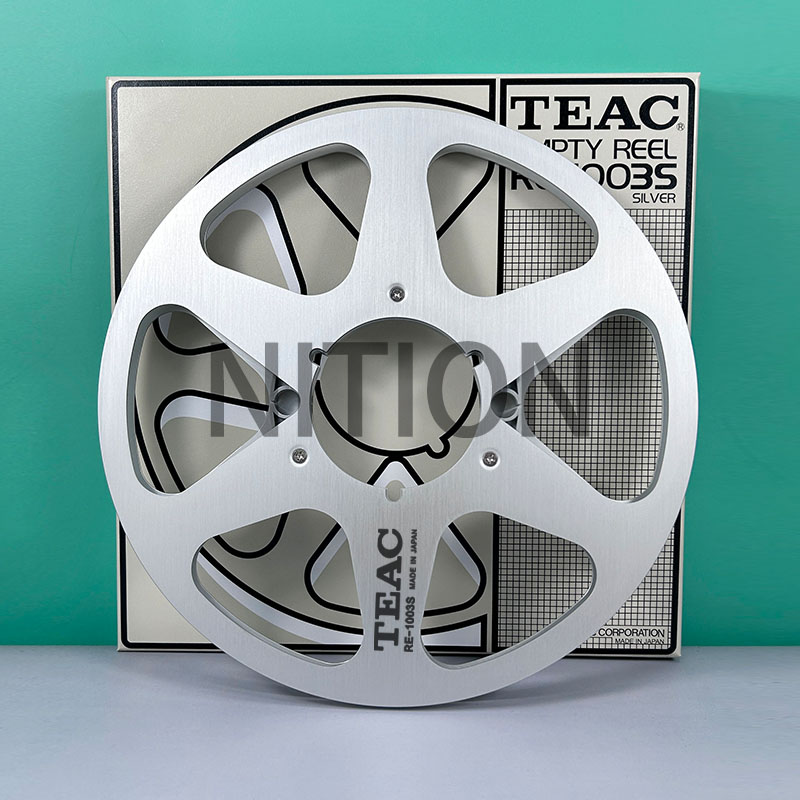 Carrete de cinta vacío de 10,5 "X 1⁄4" pulgadas, accesorio para grabadoras de carrete a carrete NAB Hub, piezas de máquina de apertura de disco de aluminio vacío de TEAC: Gris