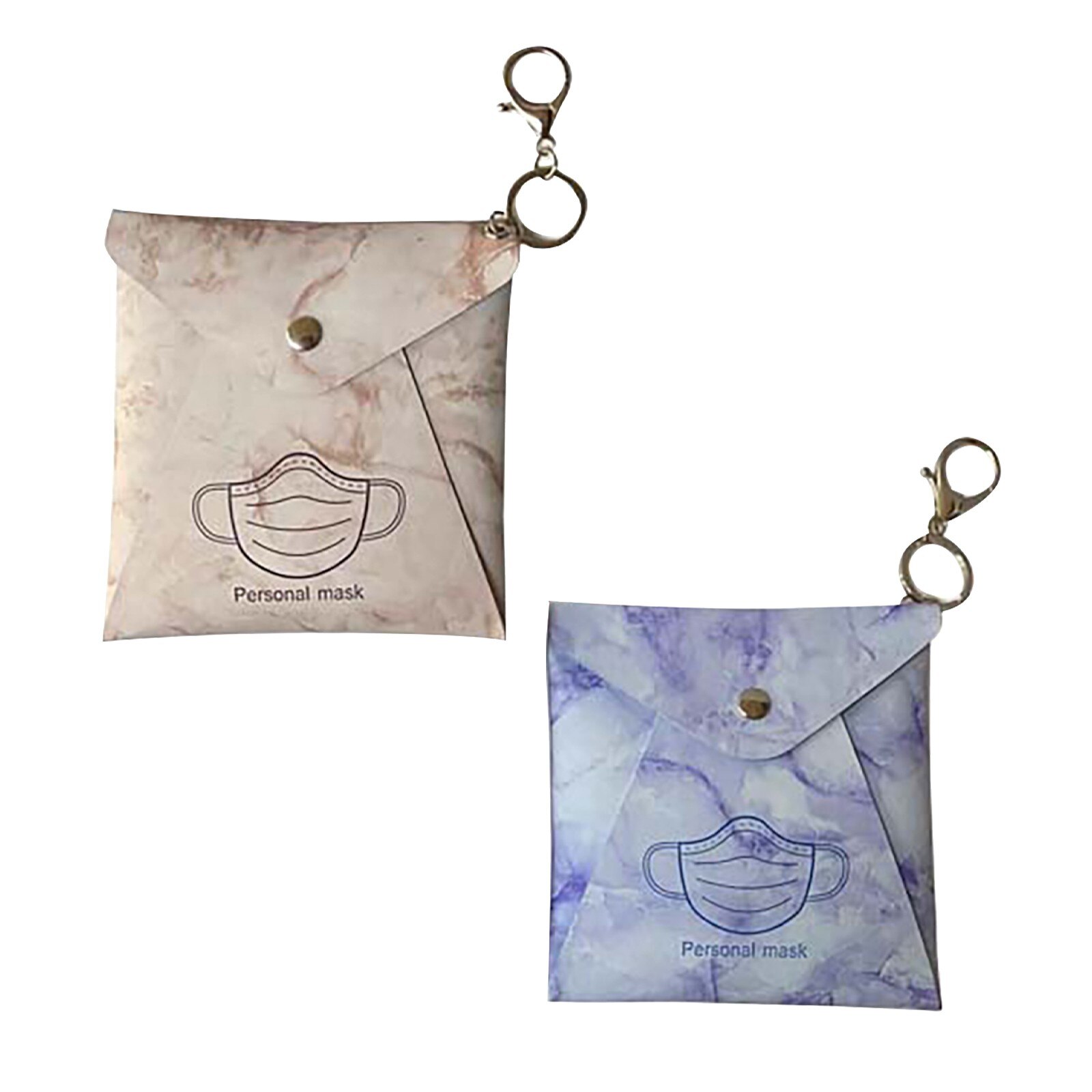 Armazenamento portátil descartável máscaras de rosto organizador moda umidade-prova de limpeza proteger saco de armazenamento caja mascarillas guardar: 2PCS B